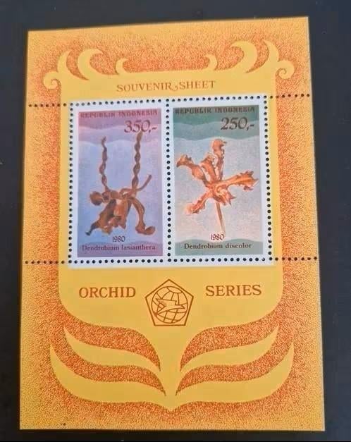 Indonesie 1980 - ZBL 1032 (Blok 44) - Orchideeën, Ophalen of Verzenden, Postfris, Zuidoost-Azië