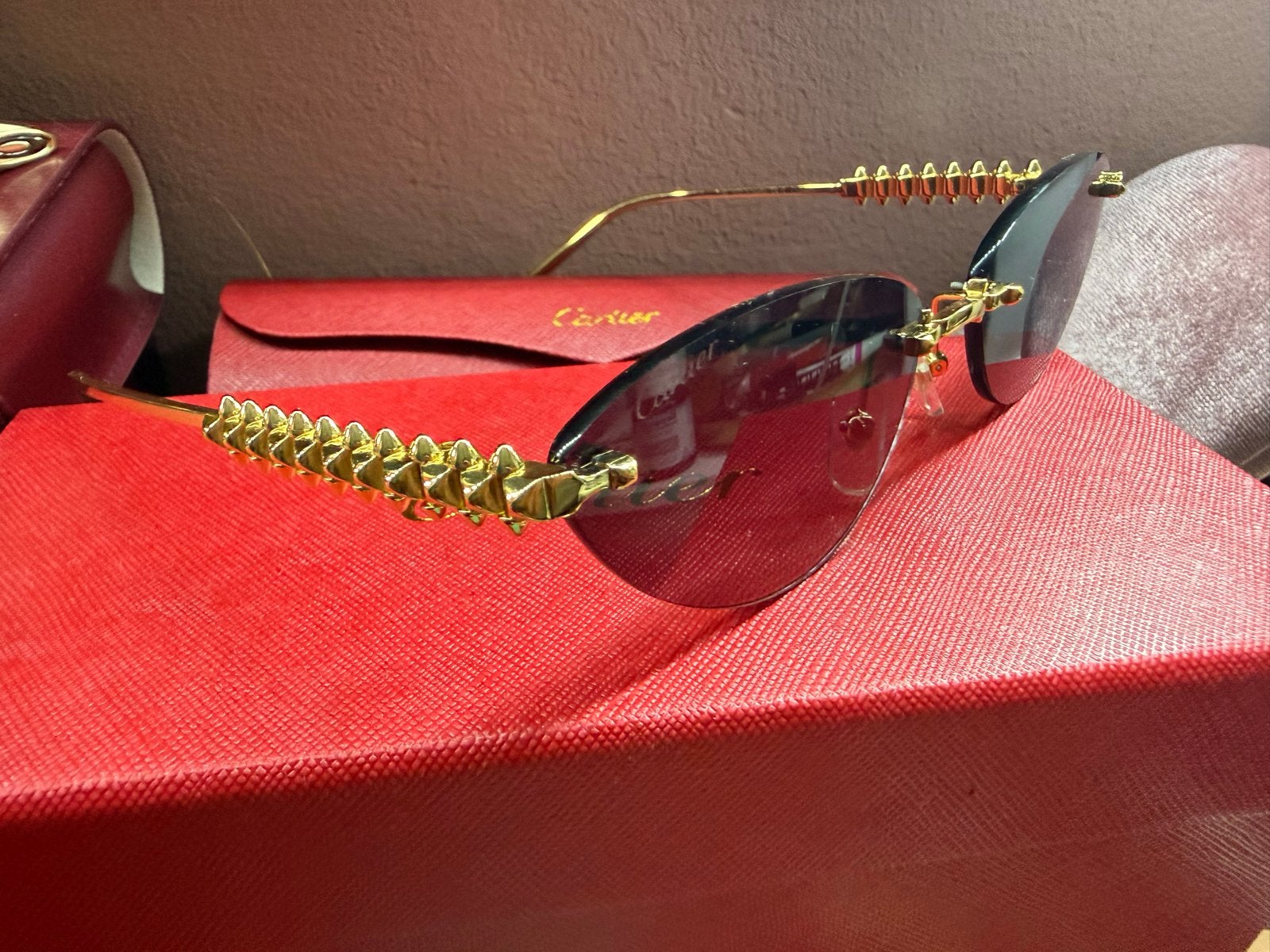Cartier Zonnebril - Zo goed als nieuw, Ophalen of Verzenden, Zo goed als nieuw, Zwart, Zonnebril