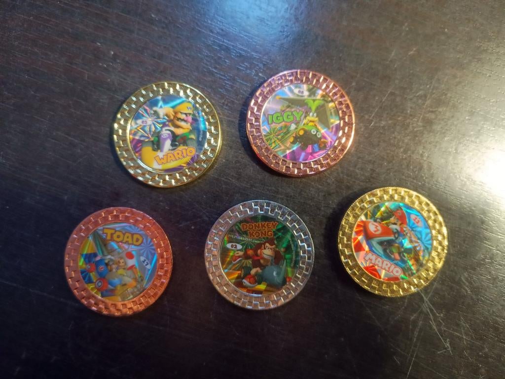 Metalen Mario Kart Munten, Ophalen of Verzenden, Nieuw