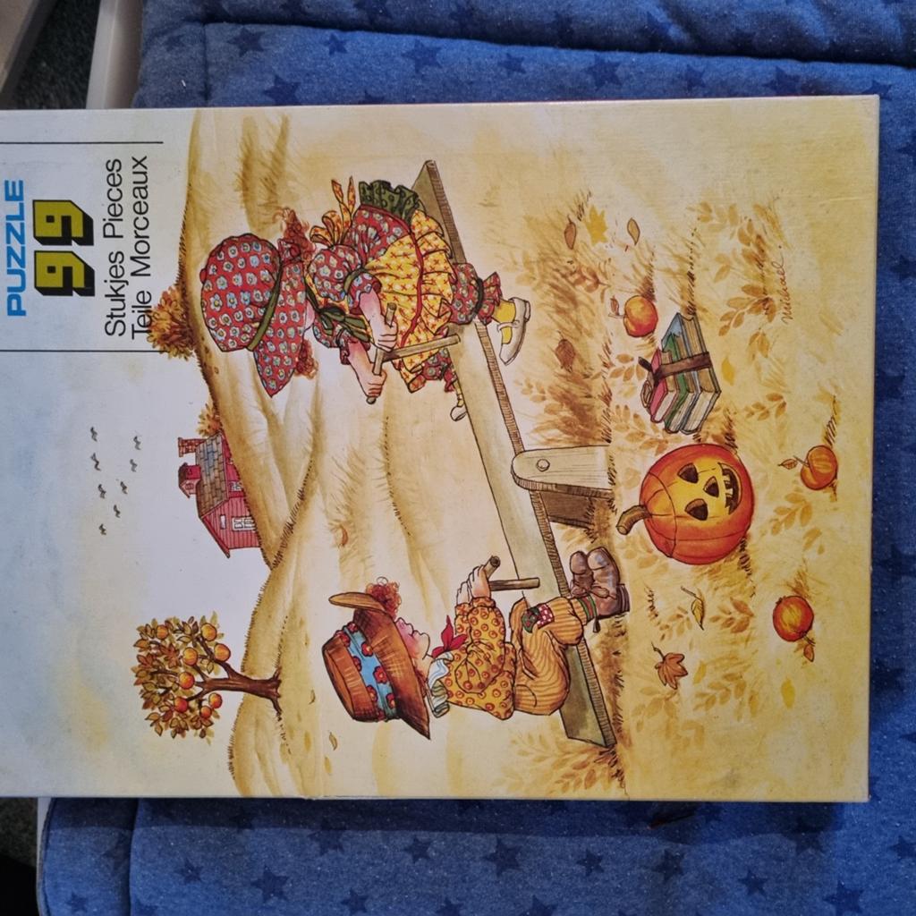 Vintage Puzzel 99 Stukjes - Herfsttafereel, Ophalen of Verzenden, Minder dan 500 stukjes, Gebruikt, Legpuzzel