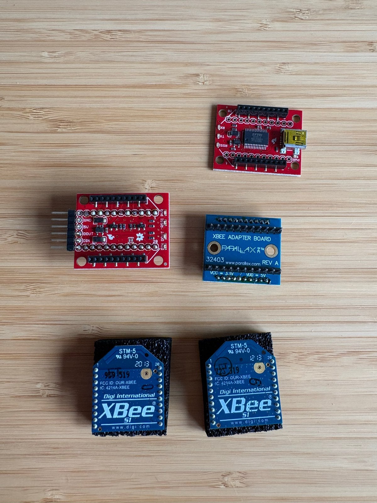 XBee modules en adapter boards - Set van 5, Ophalen of Verzenden, Gebruikt