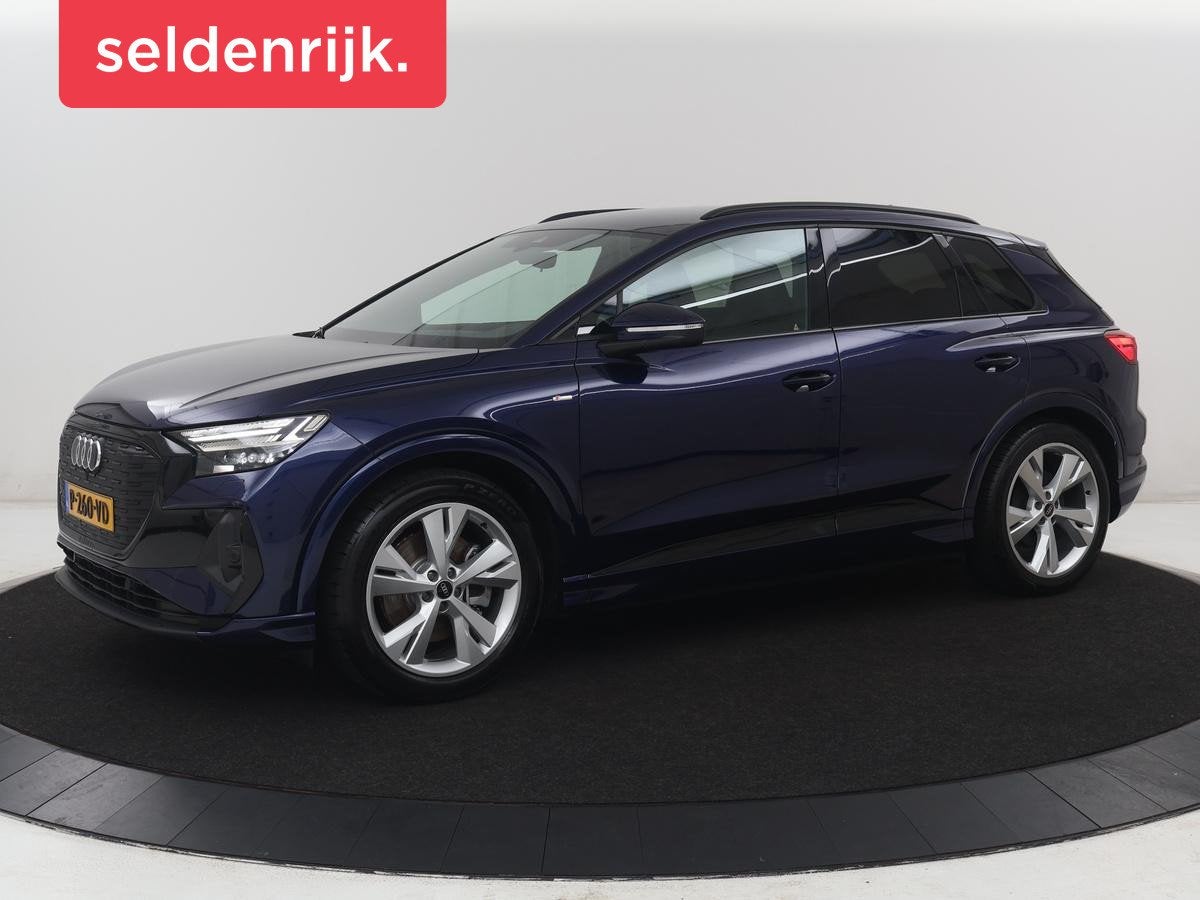 Audi Q4 e-tron 40 Launch edition S Competition 77 kWh | SOH, Auto's, Automaat, Achterwielaandrijving, Gebruikt, Zwart