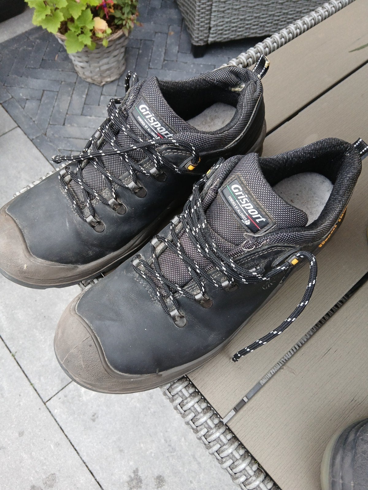 3 paar werkschoenen 44 en 45, Ophalen of Verzenden, Gedragen, Bruin, Werkschoenen