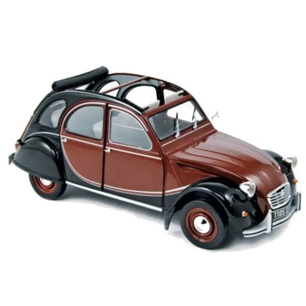 Citroen 2CV Charleston 1982 Delage Rood Modelauto 1/18 Norev, Auto, Norev, Ophalen of Verzenden, Norev
