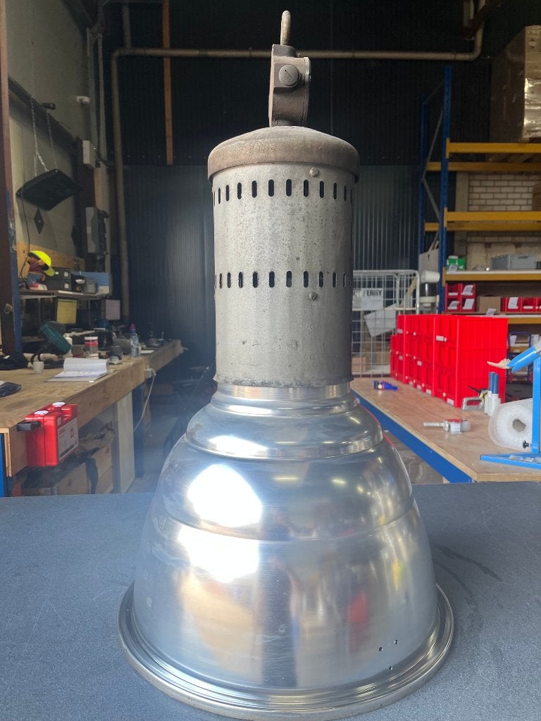 antieke lampen aeg vintage 400 wat hanglamp zilver aluminium, Ophalen of Verzenden