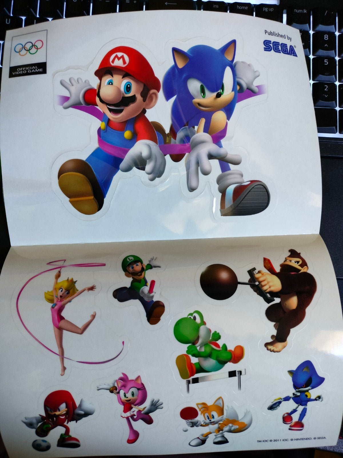 Mario & Sonic Olympische Spelen Stickervel - Promotie Sega 2, Ophalen of Verzenden, Overige typen