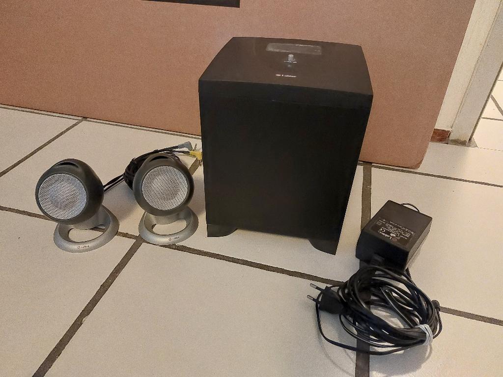 Labtec Pulse 420 25 Watts 2.1 Stereo Speakers (PC/laptop), Computers en Software, Pc speakers, Ophalen, Gebruikt, Audiokanaal 2.1