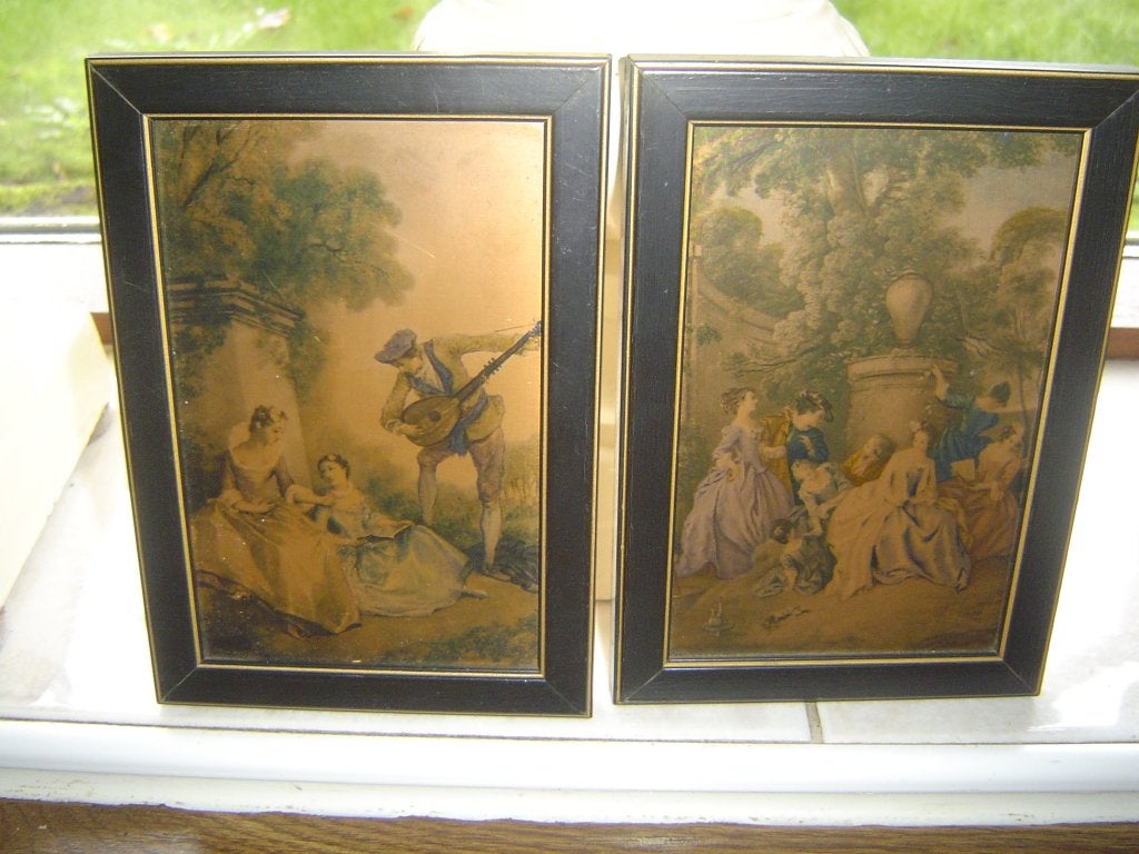 2 oude schilderijtjes, Ophalen of Verzenden