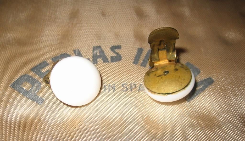 Vintage Perlas Indra Clip-on Oorbellen, Verzenden, Gebruikt, Goud, Overige materialen