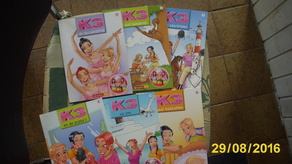 De hele serie K3 deel 1 tot en met 6, Verzenden, Zo goed als nieuw, Fictie algemeen