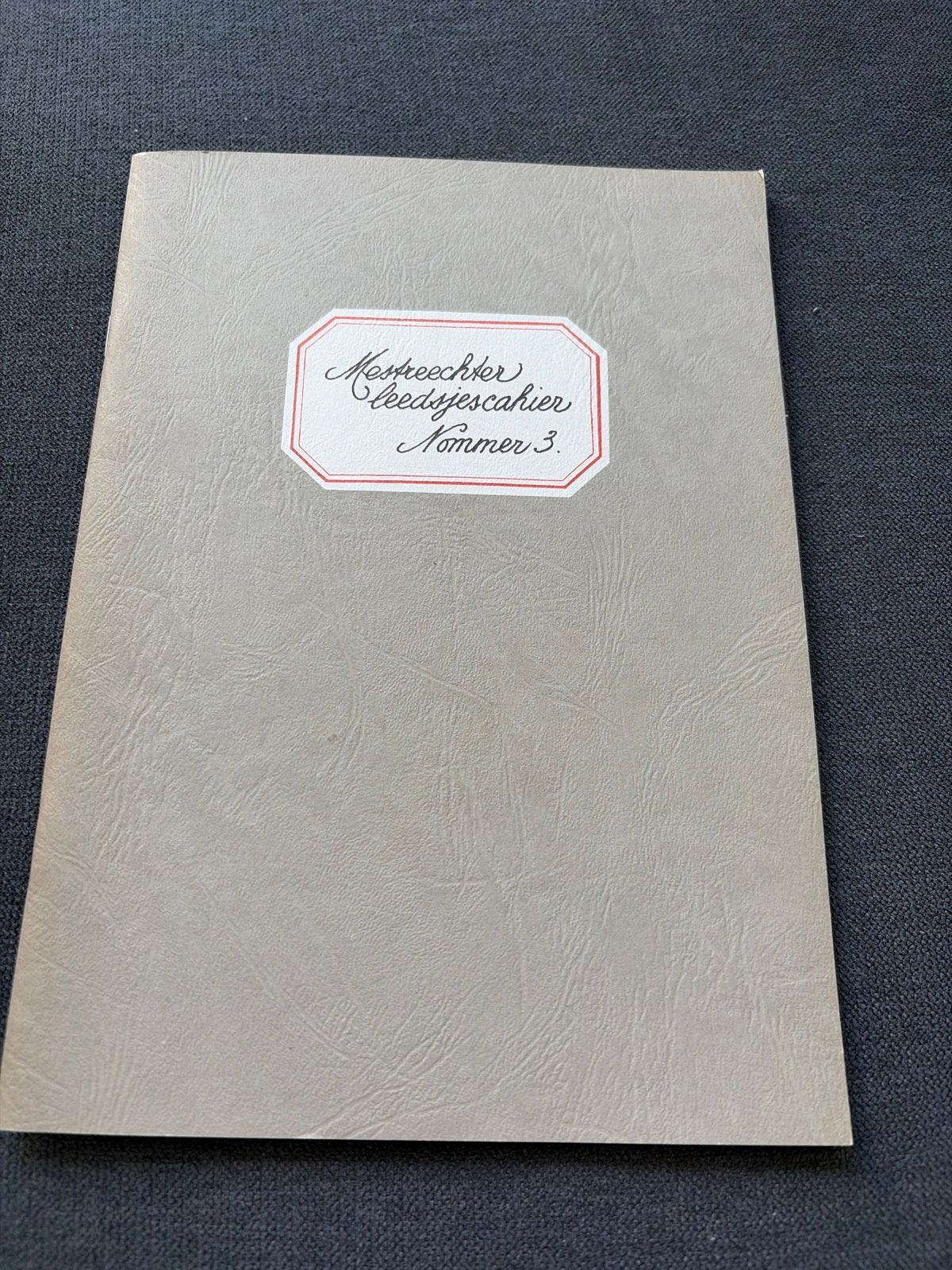 Maastrichts Liedjescahier Nummer 3 - Zeldzaam Boekje, Ophalen of Verzenden, Gelezen, Nederland