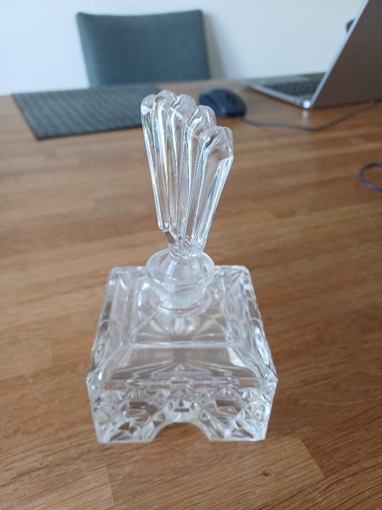 Vintage Parfumfles Jaren '60 - Kristalglas, Ophalen of Verzenden, Gebruikt, Parfumfles