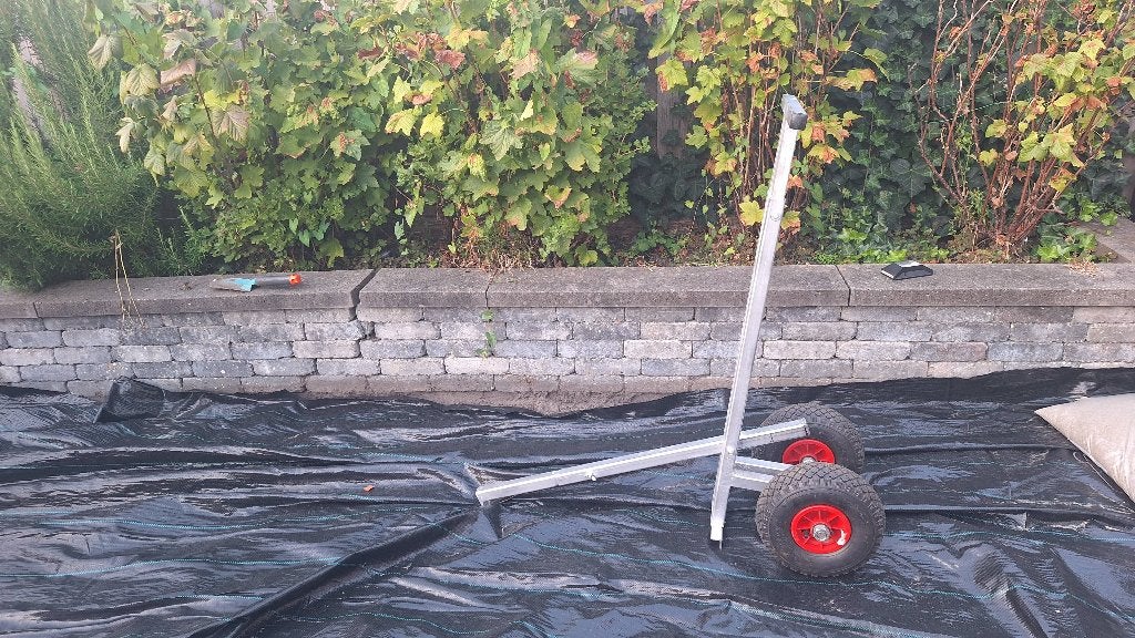 Tegeldonkey / Tegellegger, 100 liter of meer, Ophalen, Gebruikt, Transportkar