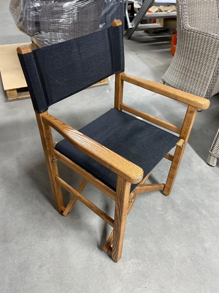 2 x Regisseursstoel Venice/Milaan (Ook buiten), Ophalen of Verzenden, Nieuw, Zwart, Twee