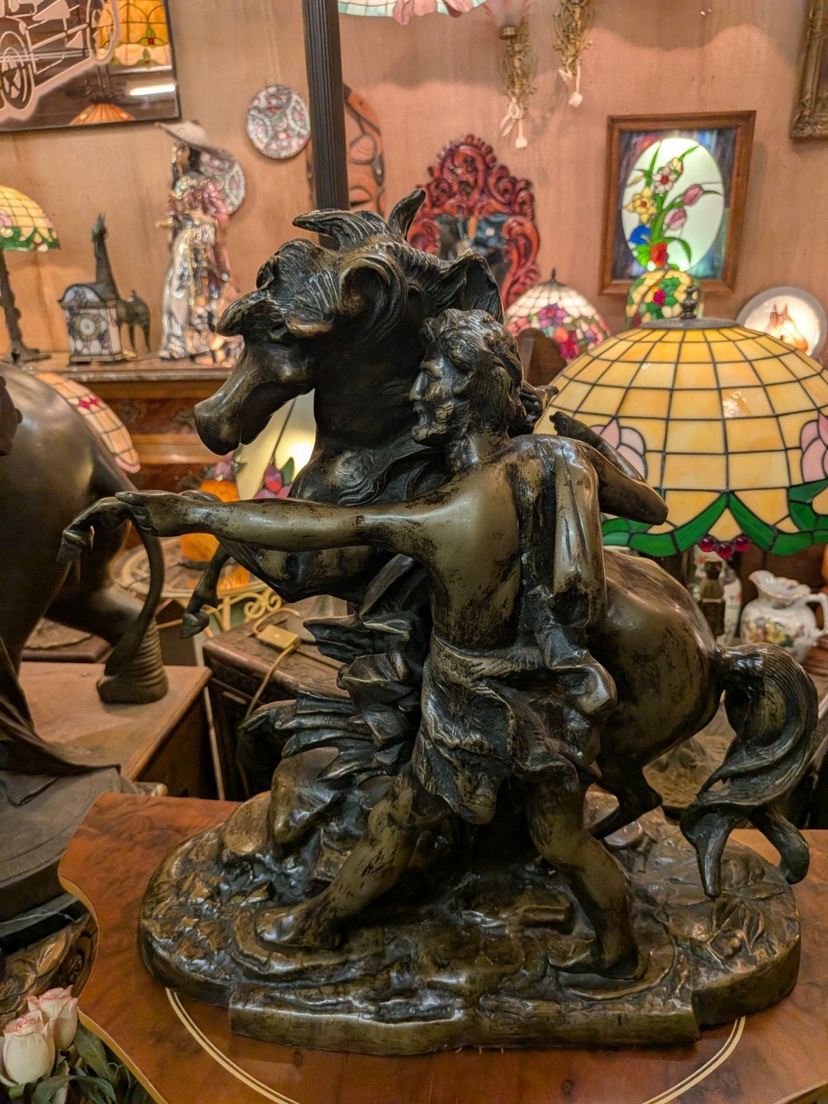 mooi bronzen beeld p/m 30 kilo, Ophalen of Verzenden, Brons