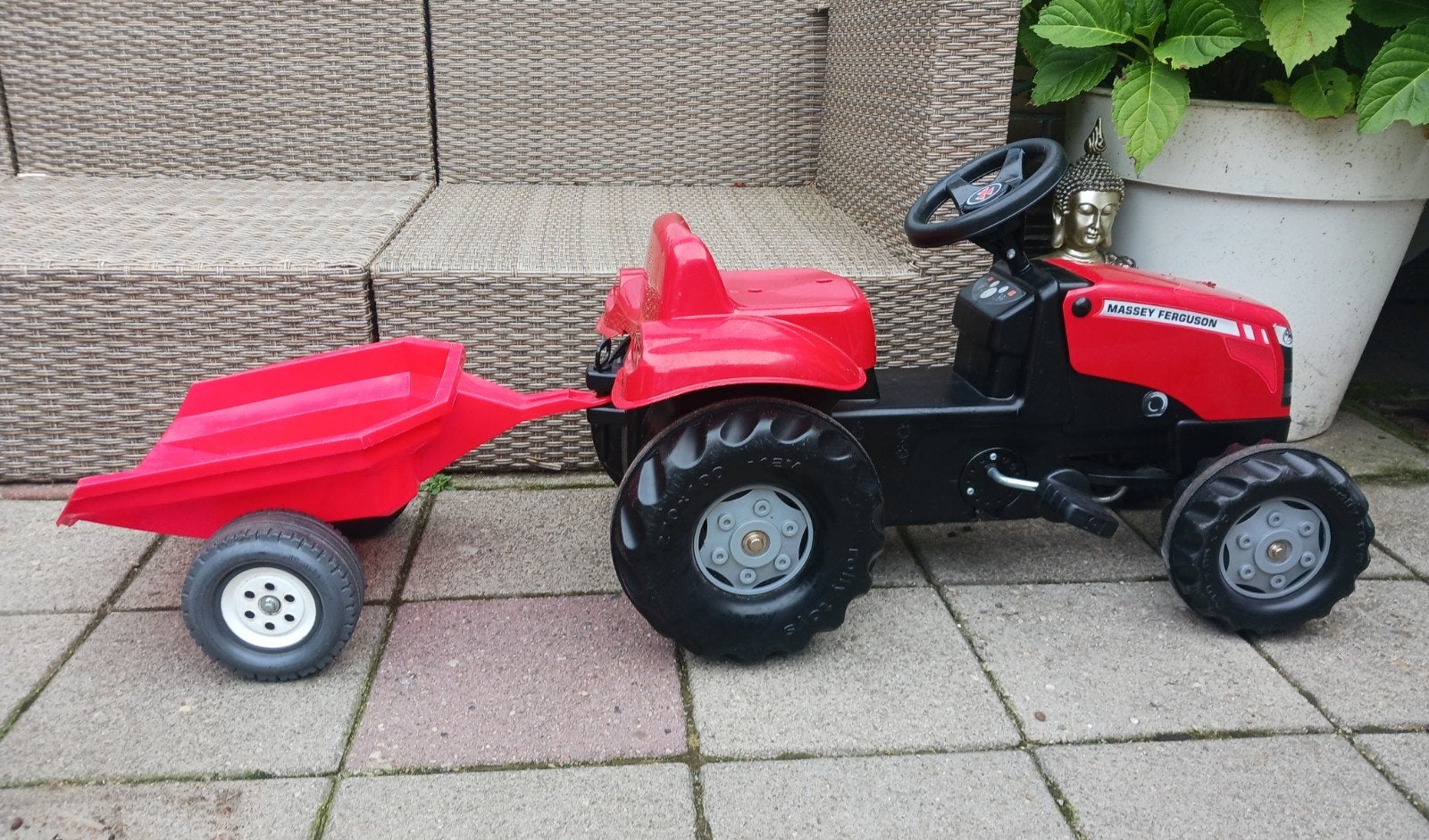 Rolly toys  traptractor met aanhanger, Ophalen, Gebruikt, Overige merken, Met kar of aanhanger