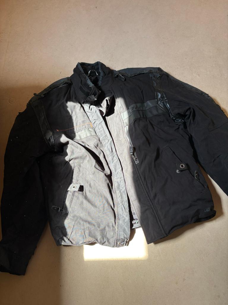 Motorjas, motorbroek, handschoenen, rugbeschermer, helm, Ophalen of Verzenden, Tweedehands, Heren, Jas | textiel