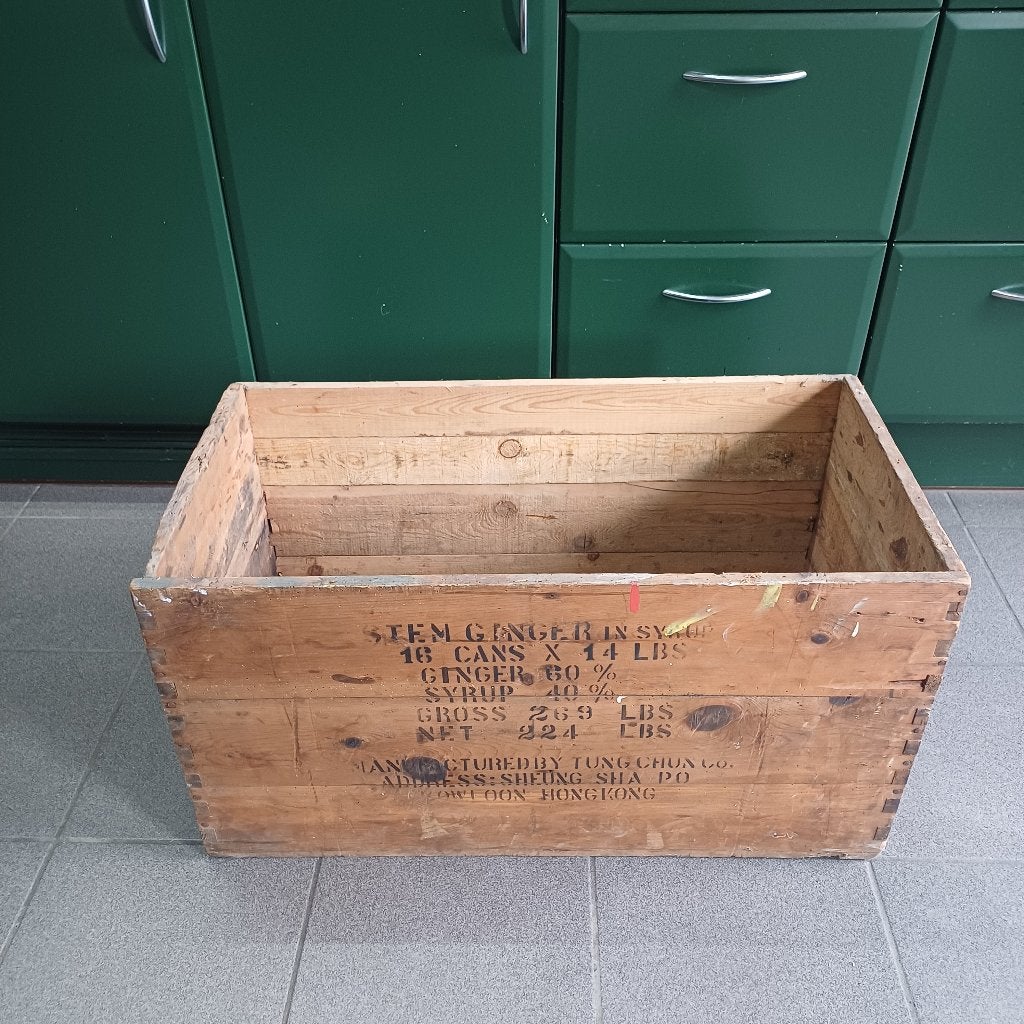 Grote vintage houten kist, Ophalen, Gebruikt, Minder dan 50 cm