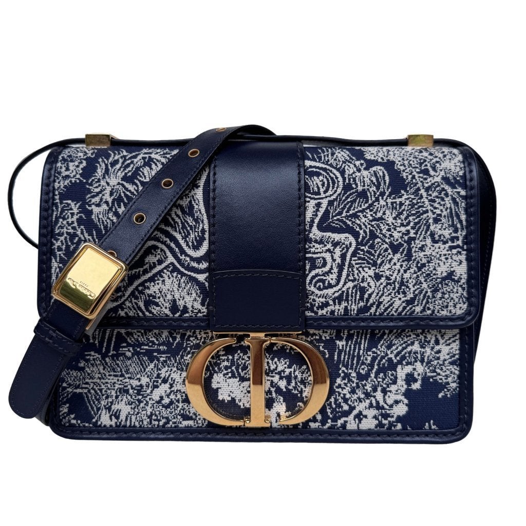 Dior montaigne 30 blauw toile de jour limited edition tas, Ophalen of Verzenden, Zo goed als nieuw, Blauw