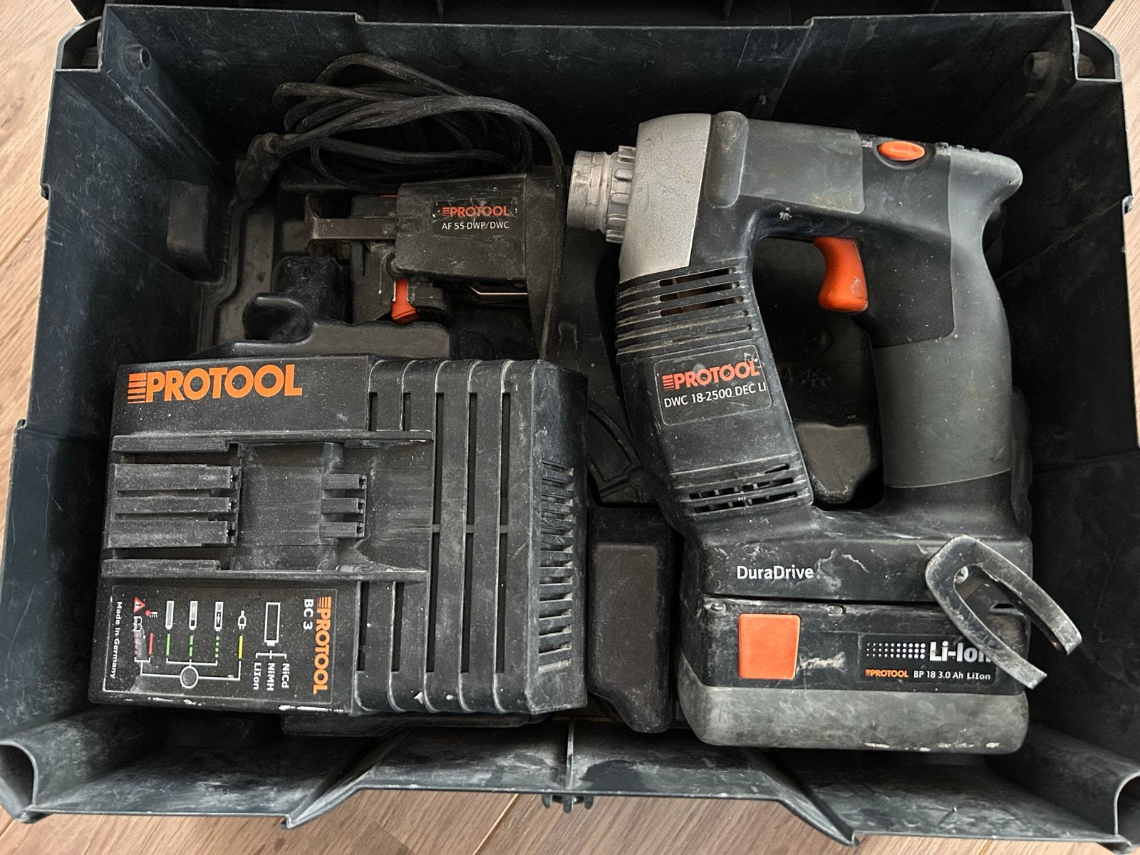 PROTOOL DWC 18-2500 DEC LI Schroefmachine met koffer, Variabele snelheid, Ophalen of Verzenden, Boor- en Schroefmachine, Gebruikt