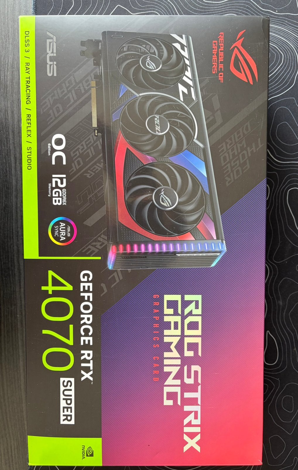 Rog Strix RTX 4070 super Grafische kaart 12 GB VRAM, Computers en Software, Videokaarten, Ophalen, GDDR6, PCI-Express 4, Zo goed als nieuw