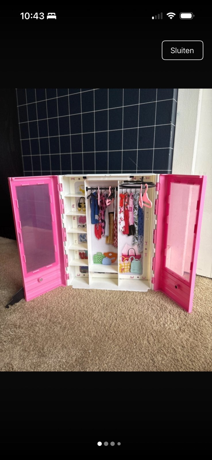 Portable Barbie kledingkast, Ophalen of Verzenden, Nieuw, Toebehoren