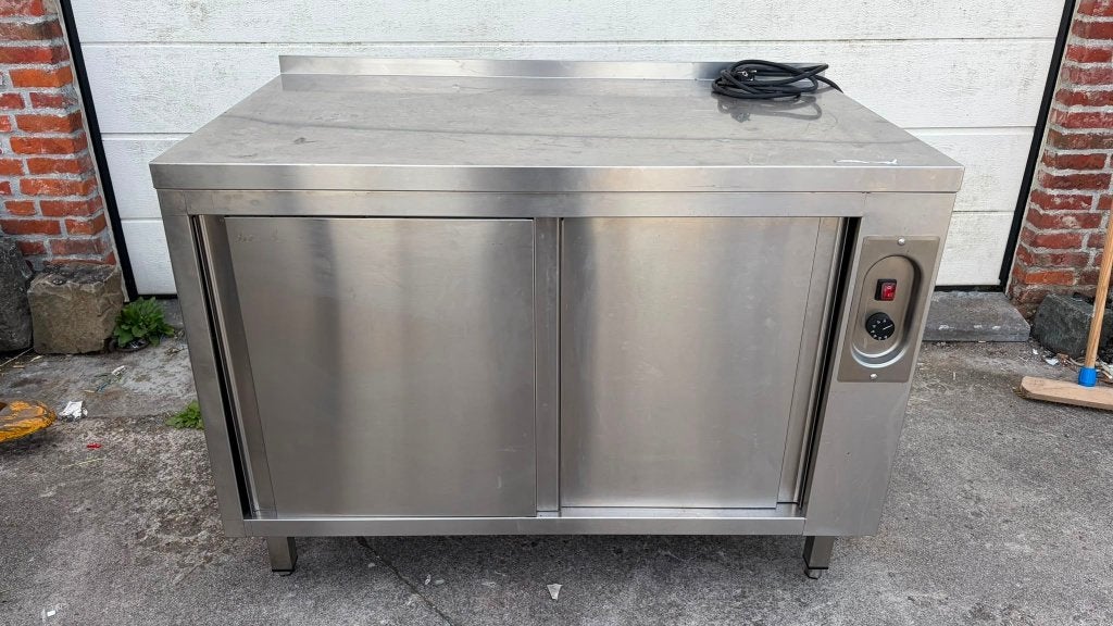 Bartscher Warmhoudkast RVS 120cm, Overige typen, Ophalen, Gebruikt, Metaal