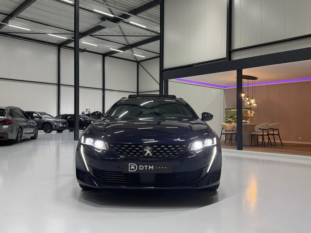 Peugeot 508 SW Hybrid 225pk GT | Focal Audio | Pano | 360, Auto's, Gebruikt, Blauw, Leder en Stof, Hybride Elektrisch/Benzine
