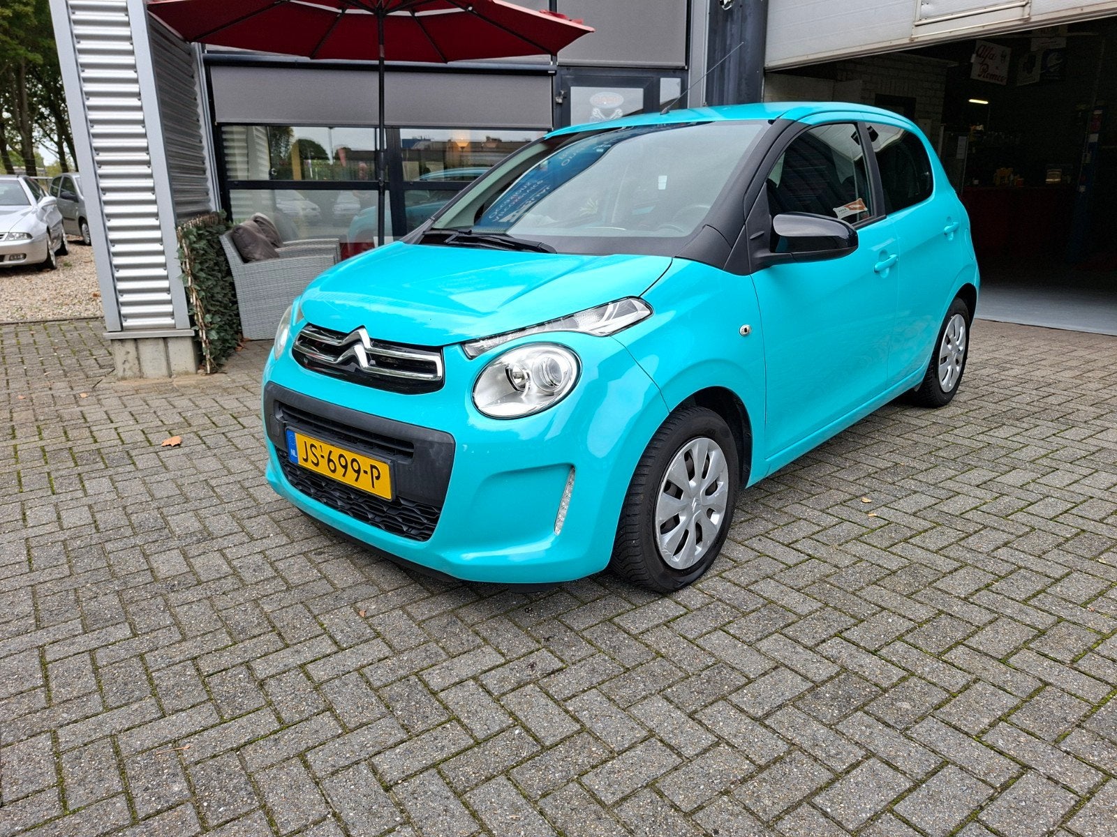 Citroën C1 1.0 VTi Airscape 68PK S&S 5D 2016 Groen, Voorwielaandrijving, Stof, Zwart, 4 stoelen