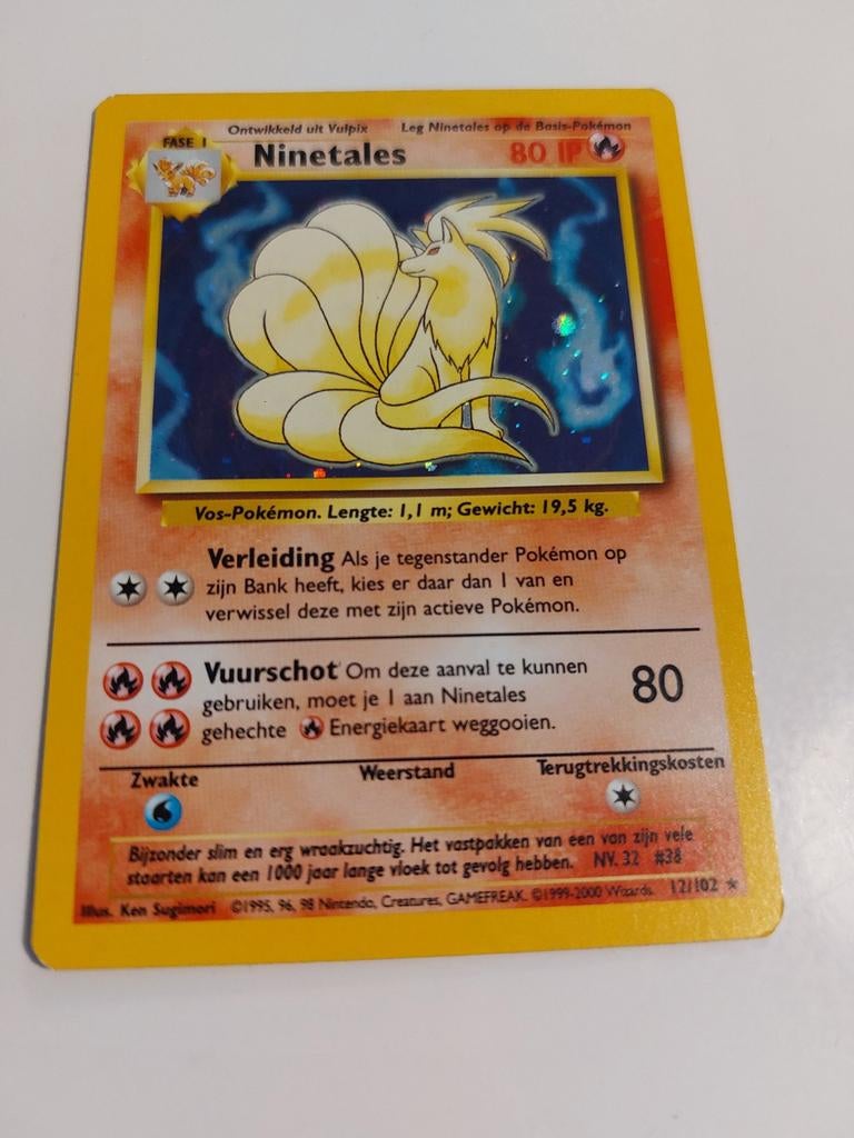 Ninetales Holo Pokémon Kaart - Zeldzaam & Goede Staat, Ophalen of Verzenden, Zo goed als nieuw, Losse kaart, Foil