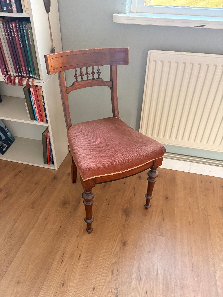 Antiek Biedermeier stoel met verenzitting, Ophalen