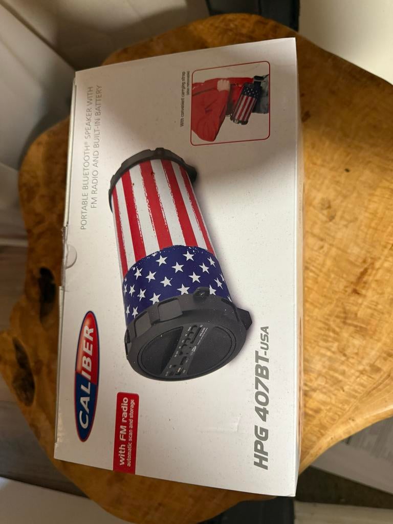 Caliber HPG 407BT-USA Draagbare Bluetooth Speaker met FM Rad, Overige merken, Overige typen, Nieuw, Ophalen of Verzenden