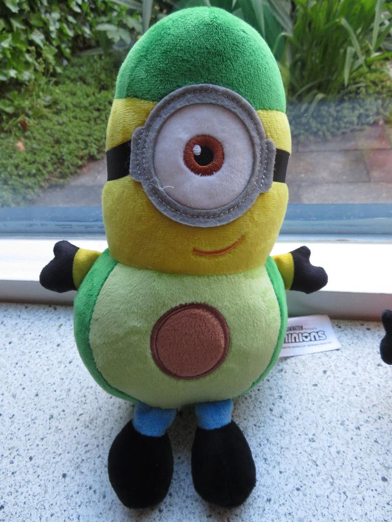 Minion Minions  Avocado MET 1 OOG meet ca 28 cm, Overige typen, Ophalen of Verzenden, Zo goed als nieuw, Wasbaar