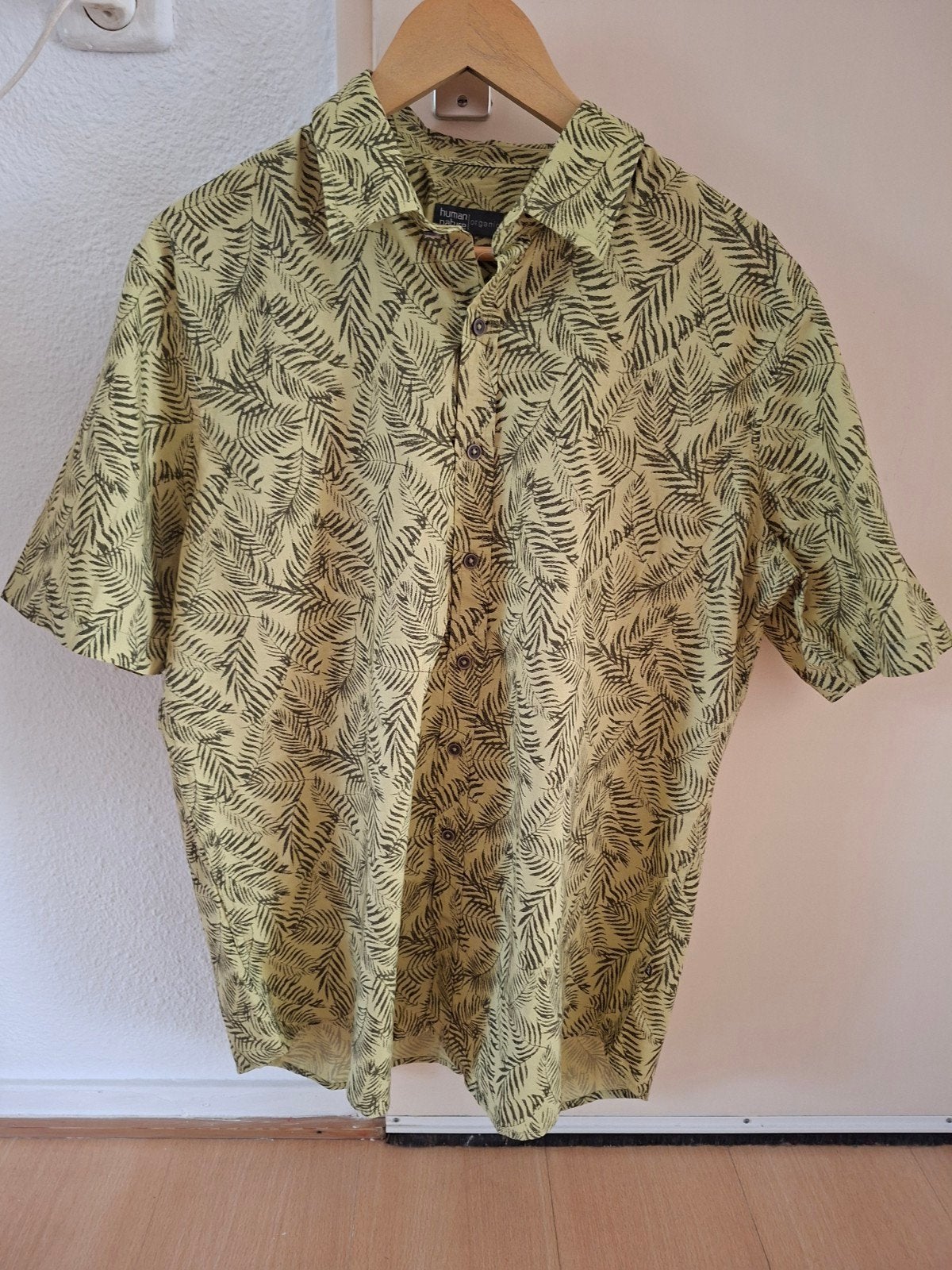 Heren overhemd xl organisch, Ophalen of Verzenden, Zo goed als nieuw, Maat 56/58 (XL), Geel