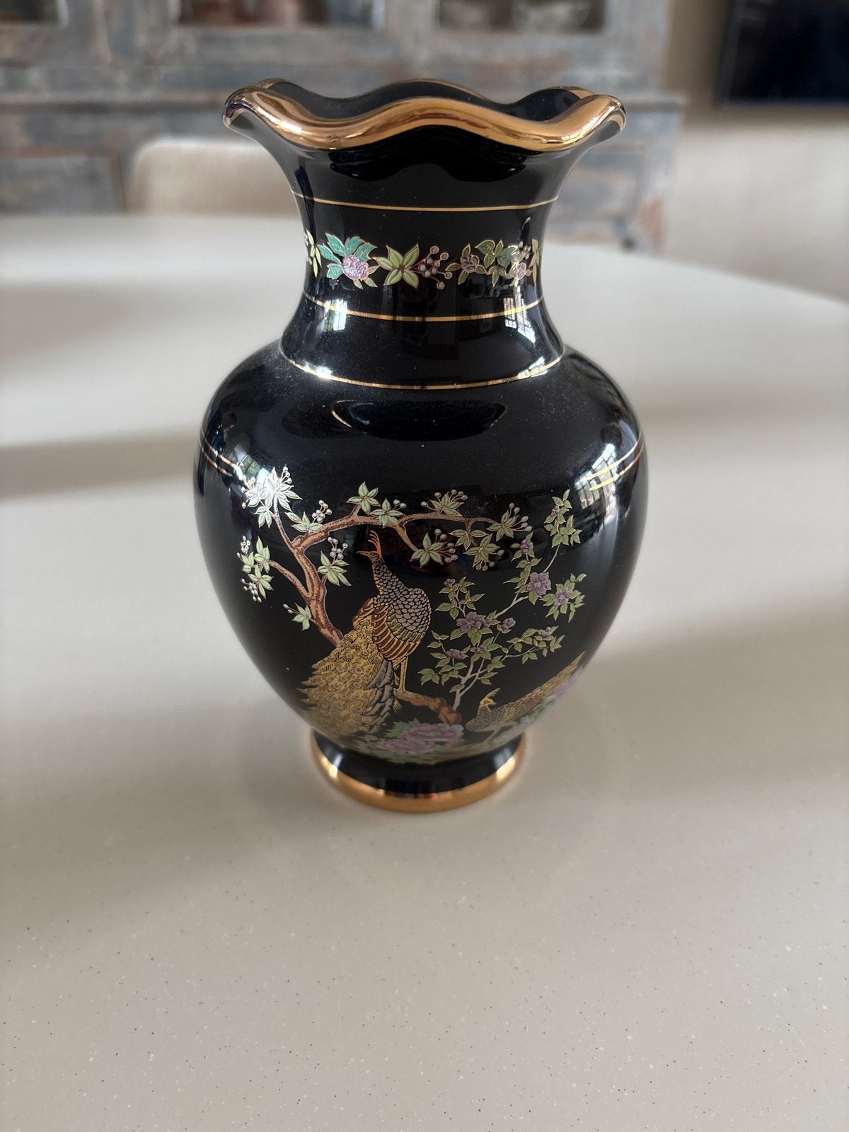 Handgemaakt vaasje van Pathas Keramik, Rhodos (24K goud), Antiek en Kunst, Ophalen