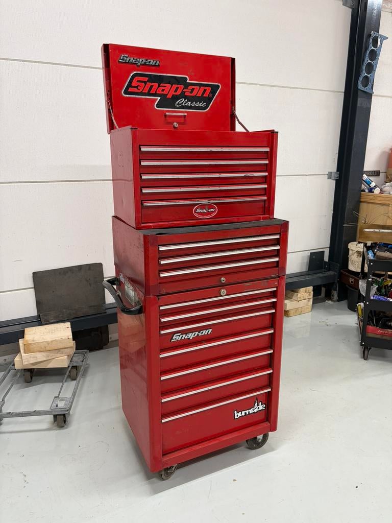 Snap On gereedschapwagen met topkisten, Ophalen, Gebruikt