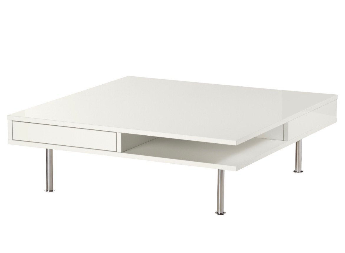 IKEA salon tafel wit lak, Ophalen, Zo goed als nieuw, Rechthoekig, 50 tot 100 cm