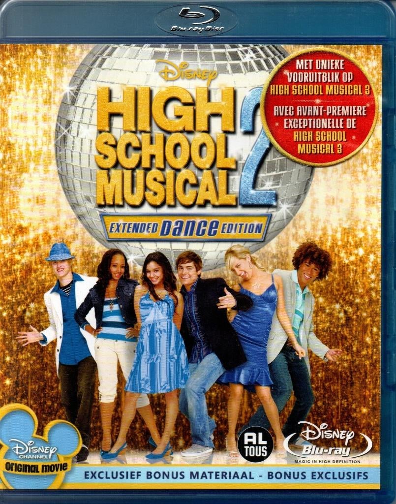 Walt Disney - High School Musical 2 - Blu-ray - NL Versie, Cd's en Dvd's, Ophalen, Zo goed als nieuw, Muziek en Concerten