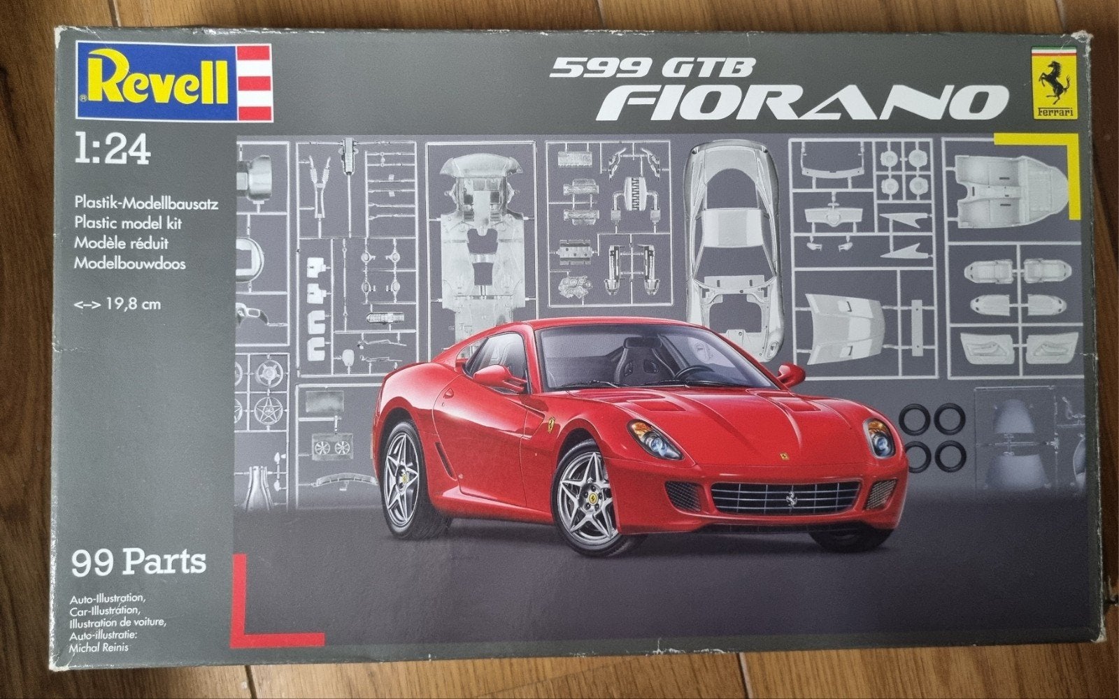 Revell Ferrari 599 GTB Fiorano Modelbouwkit 1:24, Hobby en Vrije tijd, Modelauto's | 1:24, Ophalen of Verzenden, Zo goed als nieuw