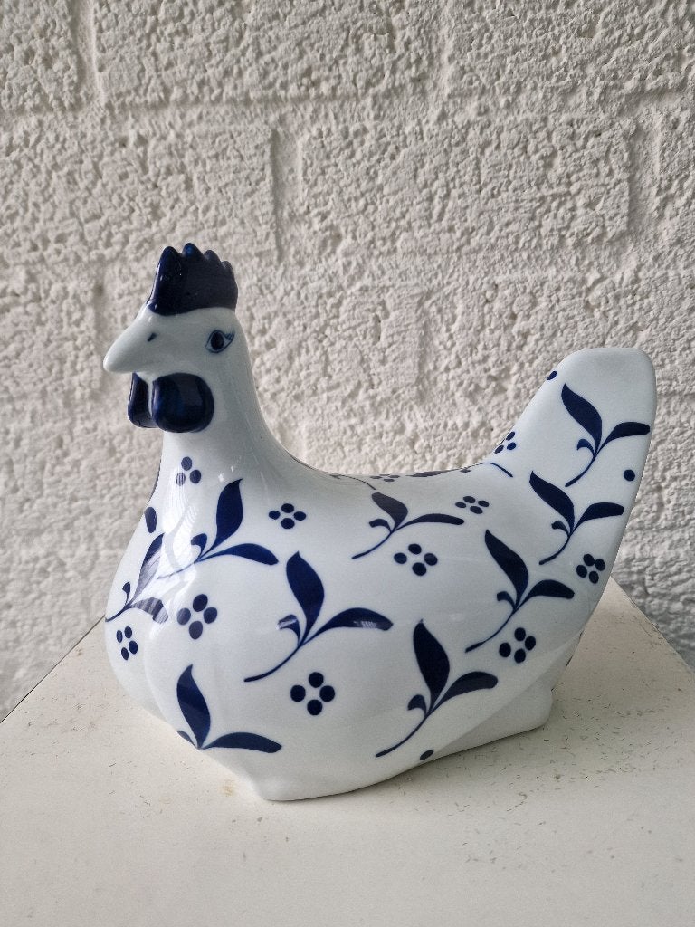 Villeroy & Boch Gallo Design Kip Porselein wit Blauw, Ophalen of Verzenden, Zo goed als nieuw, Dier