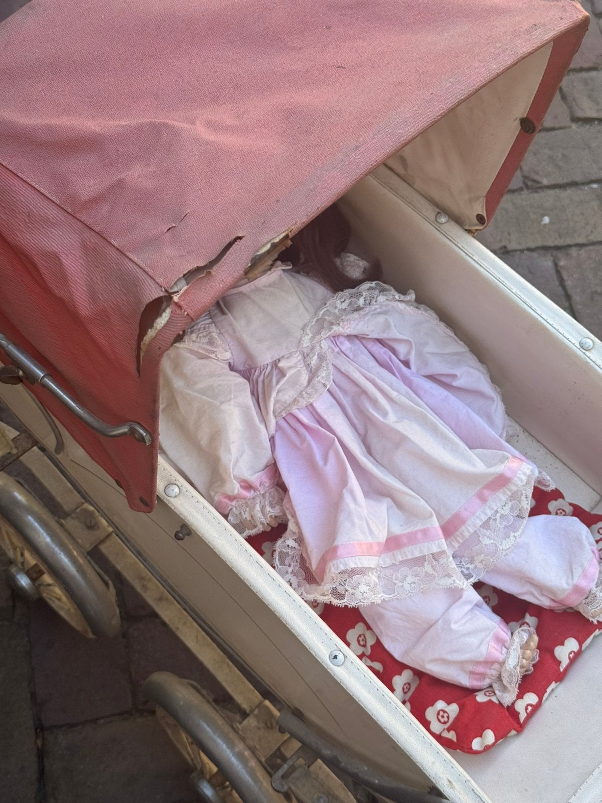 poppenwagen vintage, Antiek en Kunst, Antiek | Speelgoed, Ophalen of Verzenden