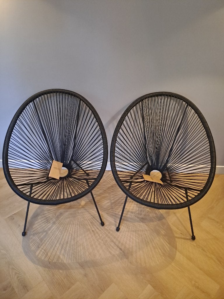 Set van 2 x NIEUWE lounge chair (Ubberup)., Ophalen, Nieuw, Metaal