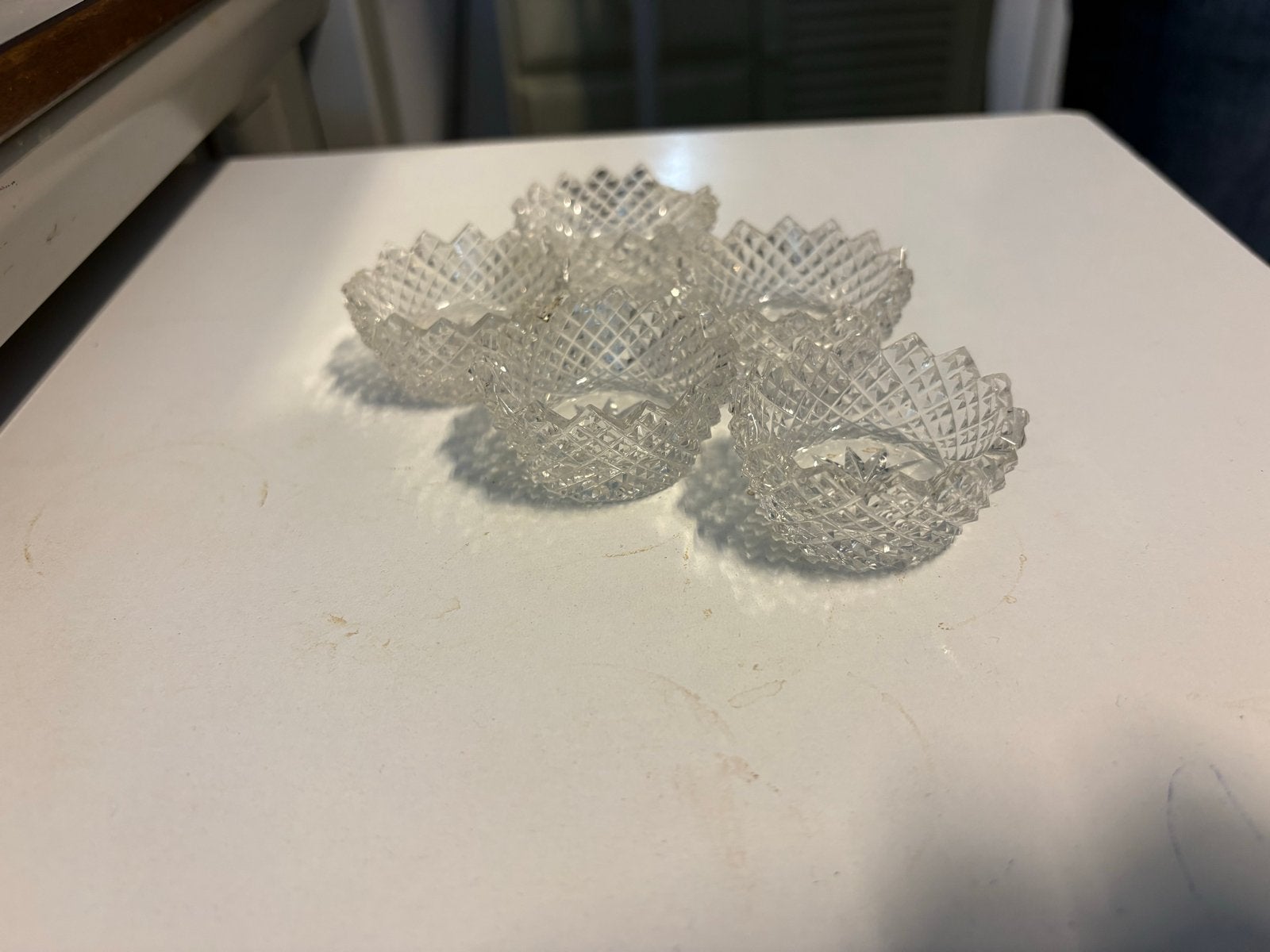 Set van 5 kristallen mini schaaltjes, Ophalen of Verzenden