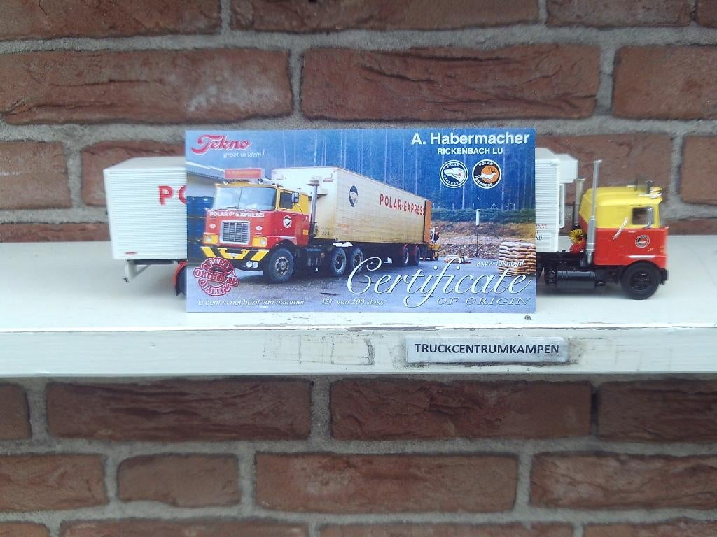 Tekno  Mack  F700  van  Habermacher / Polar  Expres, Hobby en Vrije tijd, Modelauto's | 1:50, Ophalen of Verzenden, Nieuw, Bus of Vrachtwagen
