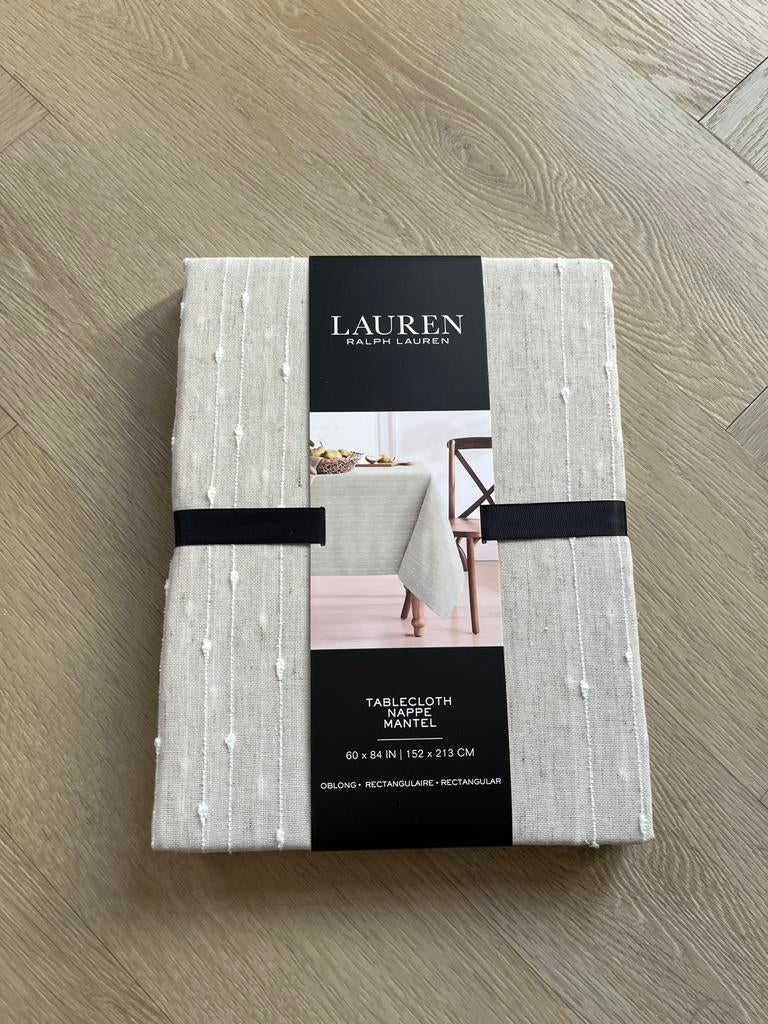 Luxe Ralph Lauren home tafelkleed maat 152 x 213 cm nieuw, Ophalen of Verzenden, Nieuw, Beige, Tafelkleed of Tafelzeil