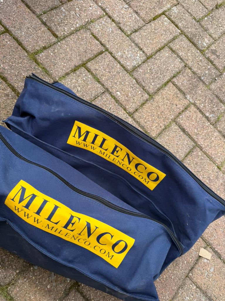 Milenco caravanspiegels in draagtassen, Ophalen, Gebruikt