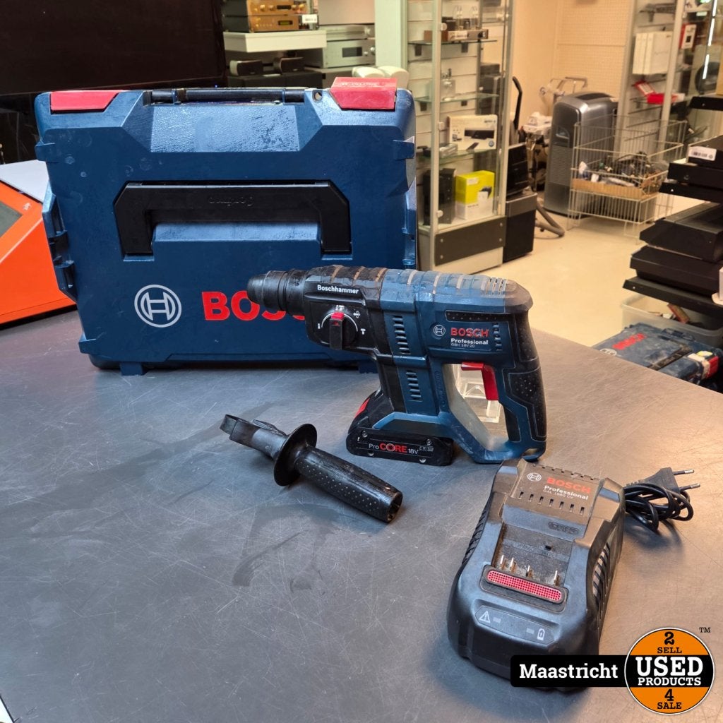 Bosch Pro accuboorhamer GBH 18V-20 + accu 4.0Ah + lader, Bosch, Gebruikt, Support@bosch.com, Robert Bosch GmbH
Robert-Bosch-Platz 1
70839 Gerlingen-SchillerhÃ¶he
Germany