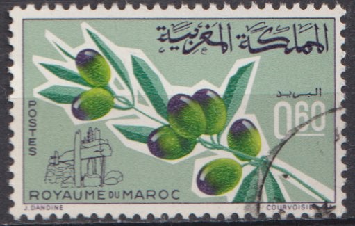 1 bloem Marokko O. ADV. no.31 X., Verzenden, Gestempeld, Dier of Natuur