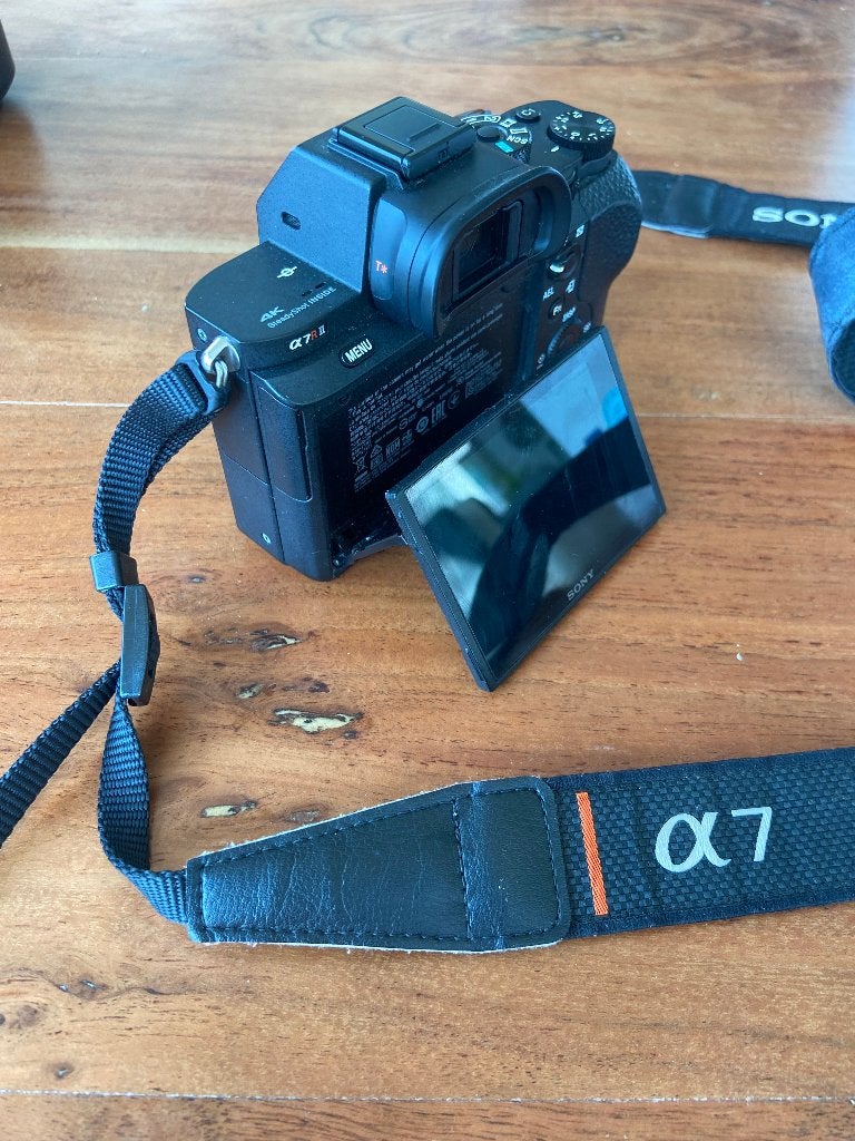 Sony A7RII (7300 clicks) + 3 accu's, Audio, Tv en Foto, Ophalen, Gebruikt, Compactcamera, Sony