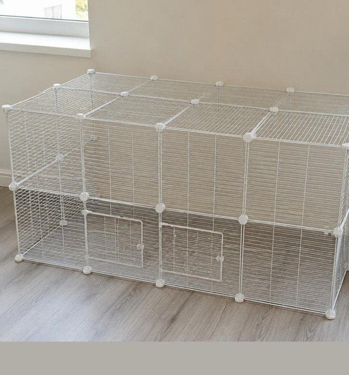 Konijnen ren met dubbele laag en boven kant dicht, Dieren en Toebehoren, Knaagdieren en Konijnen | Hokken en Kooien, 110 cm of meer